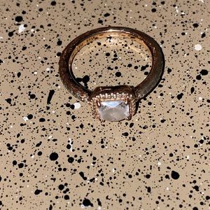 PANDORA Square Sparkle Halo Ring in Rose Gold